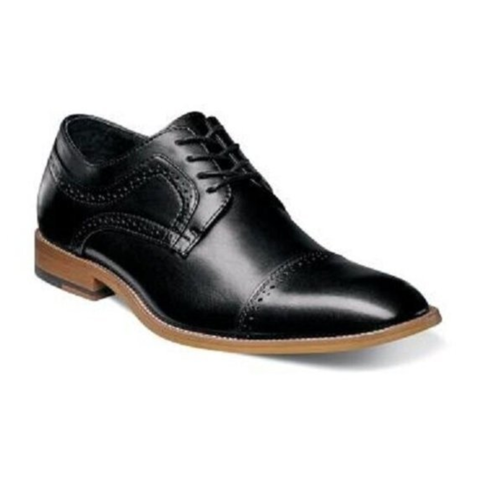 Stacy Adams Shoes Dickinson Cap Toe Oxford Classic Black Leather Men's Size 13M